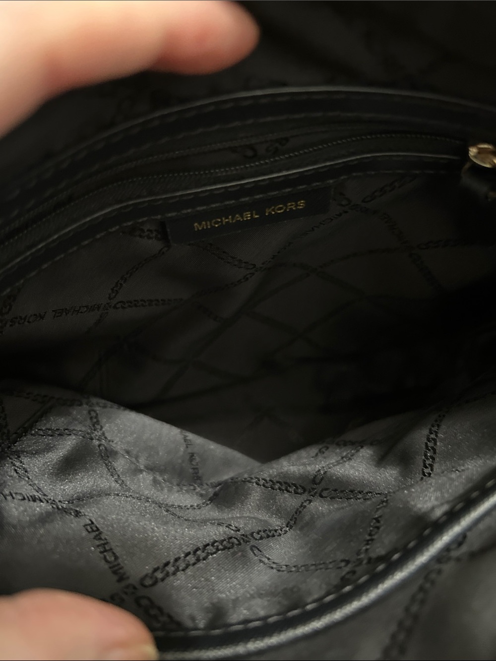 Michael Kors Black Crossbody Bag with Gold Hardware Accents - Picture 6 of 14